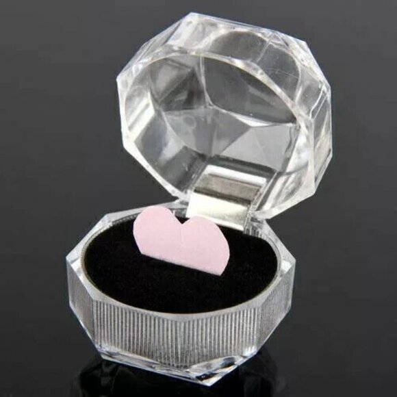 20pcs Plastic Clear Crystal Jewelry Ring Display Storage Boxes Accessories Black - Picture 4 of 4
